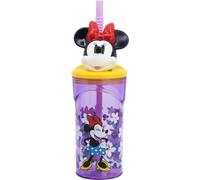 Disney Minnie Mouse Gobelet 3D pour enfants 360 ml avec paille & couvercle en forme de personnage