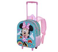 Disney Minnie Mouse Greet-Sac à dos 3D à Roulettes Petit, Turquoise, 26 x 34 cm, Capacité 7 L