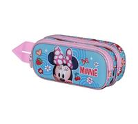 Disney Minnie Mouse Happiness-Trousse 3D Double, Bleu, 22 x 10 cm