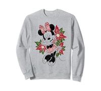 Disney Minnie Mouse Holiday Floral Christmas Portrait Sweatshirt