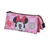 Disney Minnie Mouse Journey-Trousse Triple, Rose, 23 x 11 cm