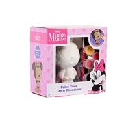 Disney Minnie Mouse Kit de peinture, figurine en plâtre à peindre, kit de bricolage créatif avec peintures et pinceaux, idée cadeau DIY à partir de 3 ans, produit officiel Disney