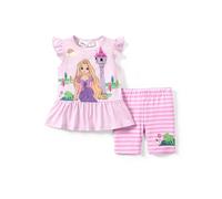 Disney Minnie Mouse La Reine des Neiges Princesse Marvel Ensemble sweat à manches longues + leggings 2 à 6 ans, Princess-Raiponce Rose, 5-6 ans