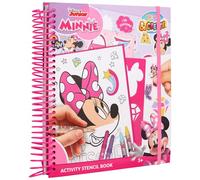 Disney Minnie Mouse Livre d'Activités | Cahier de Coloriage avec Pochoirs | 16 coloriages, 6 feutres, 6 crayons, crayon à papier, gomme, taille-crayon, 2 planches de stickers et 2 pochoirs, dès 3 ans