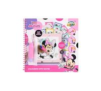 Disney Minnie Mouse Livre de coloriage avec eau | Livre de coloriage à l'eau réutilisable pour enfants à partir de 3 ans | Avec stylo à eau rechargeable | 12 pages à colorier | Cadeaux Minnie Mouse