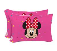 Disney Minnie Mouse Lot de 2 taies d'oreiller réversibles double face pour enfant Rose