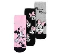 Disney Minnie Mouse Lot de 3 paires de chaussettes pour femme Rose/noir/gris, rose/noir/gris, 39-42