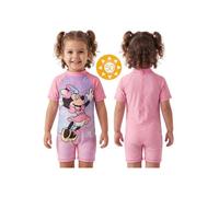 DISNEY Minnie Mouse Maillot de bain rose à manches courtes pour fille, protection UV 50 110-116 cm 116 cm