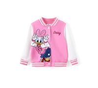 Disney Minnie Mouse Mickey Mouse Stitch Veste bomber légère boutonnée pour enfant, Daisy Duck Rose, 3T