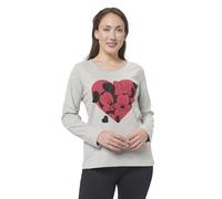 Disney Minnie Mouse Pyjama pour femme - Ensemble pyjama cœur - Haut à manches longues avec pantalon - Gris/noir, gris/noir, S