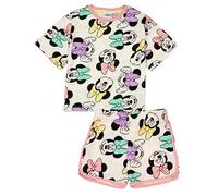 Disney Minnie Mouse Pyjama pour Filles | T-Shirt et Short Minnie Mouse pour Enfants | Design ludique de Minnie Mouse | Marchandise Officielle Cadeau de vêtements de détente Confortables