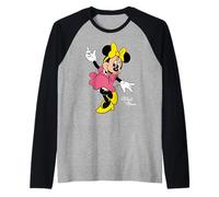 Disney Minnie Mouse Retro Character Sweet Pose Trip Matching Manche Raglan
