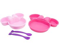 Disney Minnie Mouse Set de vaisselle pour enfants 4 pièces - Assiette, bol & couverts en boîte cadeau