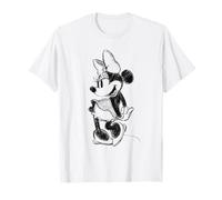 Disney Minnie Mouse Sketch in Black T-Shirt