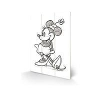 DISNEY - Minnie Mouse Sketched - Impression sur bois 20x29.5