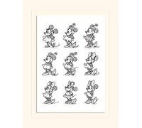 Disney Minnie Mouse (Sketched - Multi) 30 x 40 cm montée d'impression