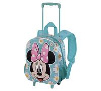 Disney Minnie Mouse Spring-Sac à Dos 3D à roulettes Petit, Bleu, 26 x 34 cm, Capacité 12,5 L