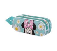 Disney Minnie Mouse Spring-Trousse 3D Double, Bleu, 22 x 9,5 cm