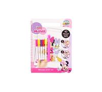 Disney Minnie Mouse | Stylos | 40 pages et 5 stylos | Bloc d'activités wipe-clean avec 5 feutres pour dessiner, écrire et jouer, effacer la page et recommencer, idéal en voyage
