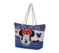 Disney – Sac de plage – Soleil Minnie Mouse Summer – Bleu – Taille unique – 52 x 37 cm