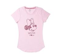 Disney Minnie Mouse T-Shirt pour Femme Haut Femme Top Rose (FR/NL/SE/PL, Alphanumérique, L, Regular, Regular, Rosa)
