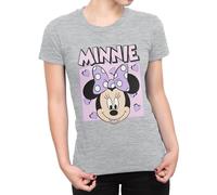 Disney Minnie Mouse Tee Shirt Femme | T-Shirts à Manches Courtes Femme | Vêtements pour Femmes | Gris XL