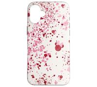 Disney Minnie Mouse Tête Oreilles Rose Abstrait Spatter Motif Coque pour iPhone 16 Plus