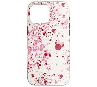Disney Minnie Mouse Tête Oreilles Rose Abstrait Spatter Motif Coque pour iPhone 16 Pro Max