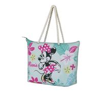 Disney Minnie Mouse Tropic-Sac de Plage Soleil, Vert, 52 x 37 cm