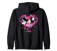 Disney Minnie Mouse Valentine's Day Cupid Pixel Heart Sweat à Capuche