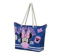 Disney Minnie Mouse Varsity-Sac de Plage Soleil, Bleu, 52 x 37 cm