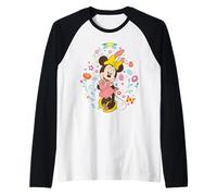 Disney Minnie Mouse with Bunny Ears and Easter Egg Spring Manche Raglan