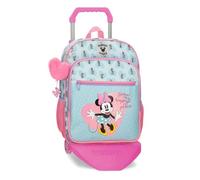 Disney Minnie My happy place Cartable Scolaire avec Trolley Bleu 30x38x12 cms Polyester 13,68L
