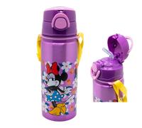 Disney Minnie Souris Bouteille Aluminium 730ml con cannuccia Enfants N / Thermo