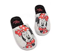 Disney Minnie Souris Pantoufles Femmes Chaussures Maison Grey Slip-On Grey 41-42 EU
