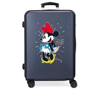Disney Minnie Sunny Day Valise Moyenne Bleu 48x68x26 cms Rigide ABS Serrure à Combinaison 70L 3,7Kgs 4 Roues Doubles