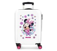 Disney Minnie Super Helpers Valise de cabine blanche 38 x 55 x 20 cm rigide ABS fermeture à combinaison latérale 35 2 kg 4 roues doubles bagage à main