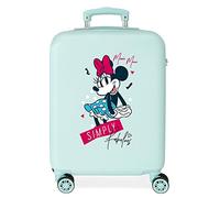 Disney Minnie Teen Valise de Cabine Bleue 38 x 55 x 20 cm Rigide ABS Fermeture à Combinaison latérale 35 l 2,5 kg 4 Roues Doubles