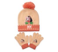 Disney Moana Ensemble bonnet et gants pour fille - Bonnet et gants tricotés, 100 % acrylique, ensemble d'accessoires d'hiver chauds pour enfants par temps froid
