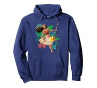 Disney Moana Floral Island Background Moana Leans From Rope Sweat à Capuche