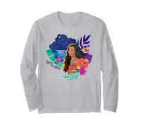 Disney Moana Follow The Stars Floral Night Sky Silhouette Manche Longue