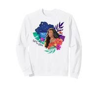 Disney Moana Follow The Stars Floral Night Sky Silhouette Sweatshirt