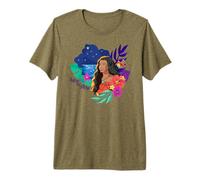 Disney Moana Follow The Stars Floral Night Sky Silhouette T-shirt haut de gamme