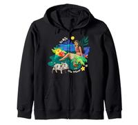Disney Moana Go With The Flow Island Scenery Hei Hei And Pua Sweat à Capuche