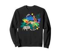 Disney Moana Go With The Flow Island Scenery Hei Hei And Pua Sweatshirt