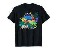 Disney Moana Go With The Flow Island Scenery Hei Hei And Pua T-Shirt