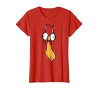 Disney Moana Hei Hei Big Face T-Shirt, Femme, Rouge, S