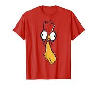 Disney Moana Hei Hei Big Face T-Shirt, Homme, Rouge, S