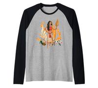 Disney Moana Hei Hei Pua And Moana With Oar Group Portrait Manche Raglan