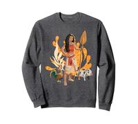 Disney Moana Hei Hei Pua And Moana With Oar Group Portrait Sweatshirt